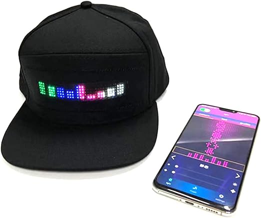 Light Up Animated  LED Display Hat