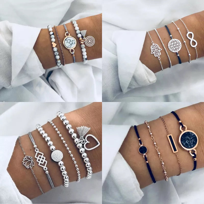 Boho Geometric Bracelet & Bangle Sets