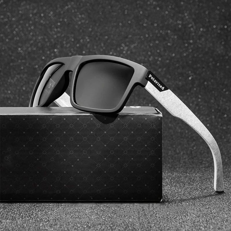 Urban Elegance Black Polarized Sunglasses